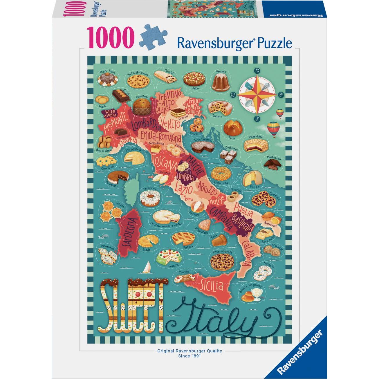 Ravensburger Puzzle Map of Italy - Sweet 1000p (12001237) (1000 Teile)