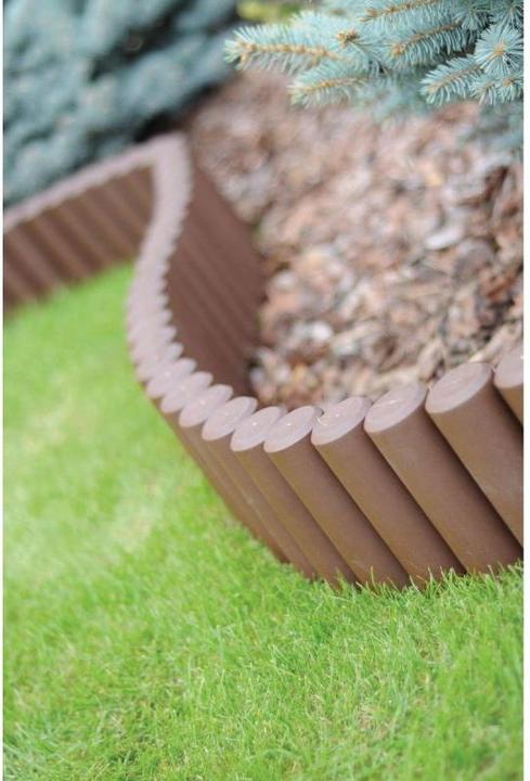 Produktbild Prosperplast Palisade 2,7 m Beetumrandung Rasenkante Randstein Kantenstein, braun, 31 x 28 x 26,6 cm (270 cm)