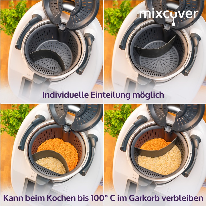 Immagine prodotto Mixcover Divisorio per cestello di cottura per Thermomix TM6 TM5 TM31, raschietto per ciotola di miscelazione