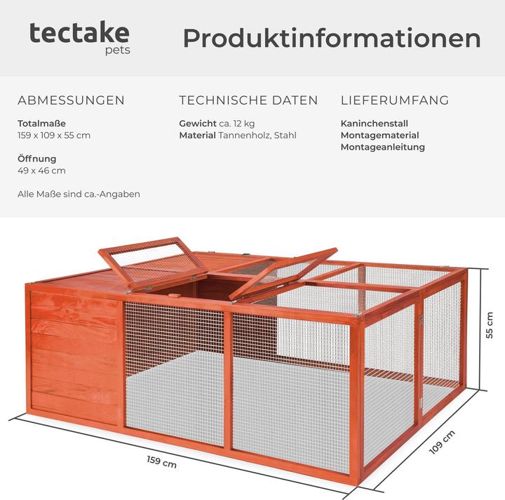 Actual product image tectake Hasenstall