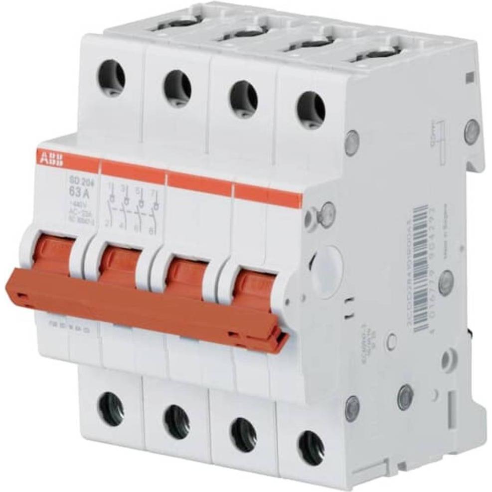 Abb SD204/63 Sezionatore SD204/63, Pulsante + Interruttore, Grigio