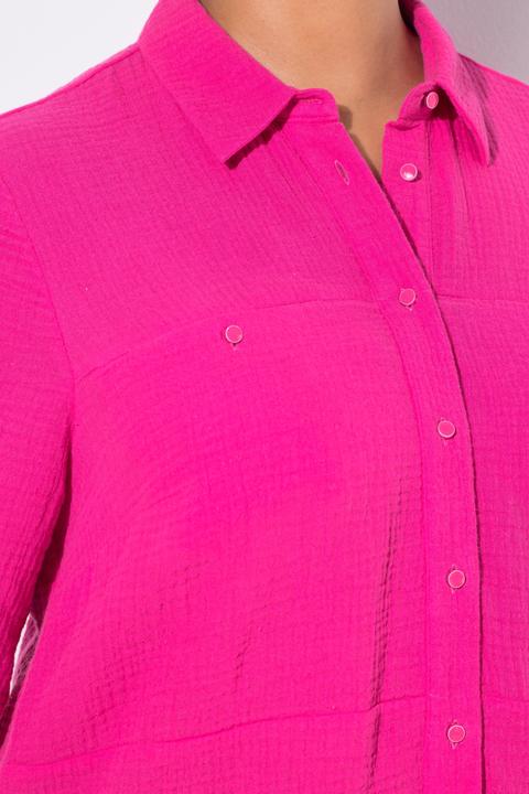 Image du produit Miamoda Bluse, A-Linie, Musselin, Ziernähte (46)