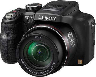 Panasonic Lumix FZ48, 12MP, zoom 24x, vidéo HD, noir (1/2,3'')