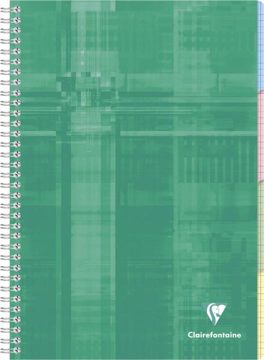 Actual product image Clairefontaine Spiral notebook with index (A4, Checked, Hardcover)