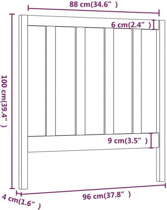 Actual product image vidaXL Lambertine (96 x 4 x 100 cm)