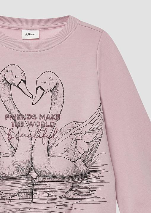 Produktbild s.Oliver Sweatshirt Kuscheliges Sweatshirt mit Glitzerprint (92)