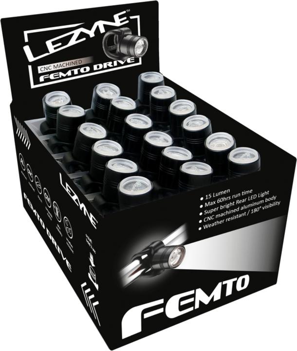Image du produit Lezyne Femto Drive Front Black (15 lm)