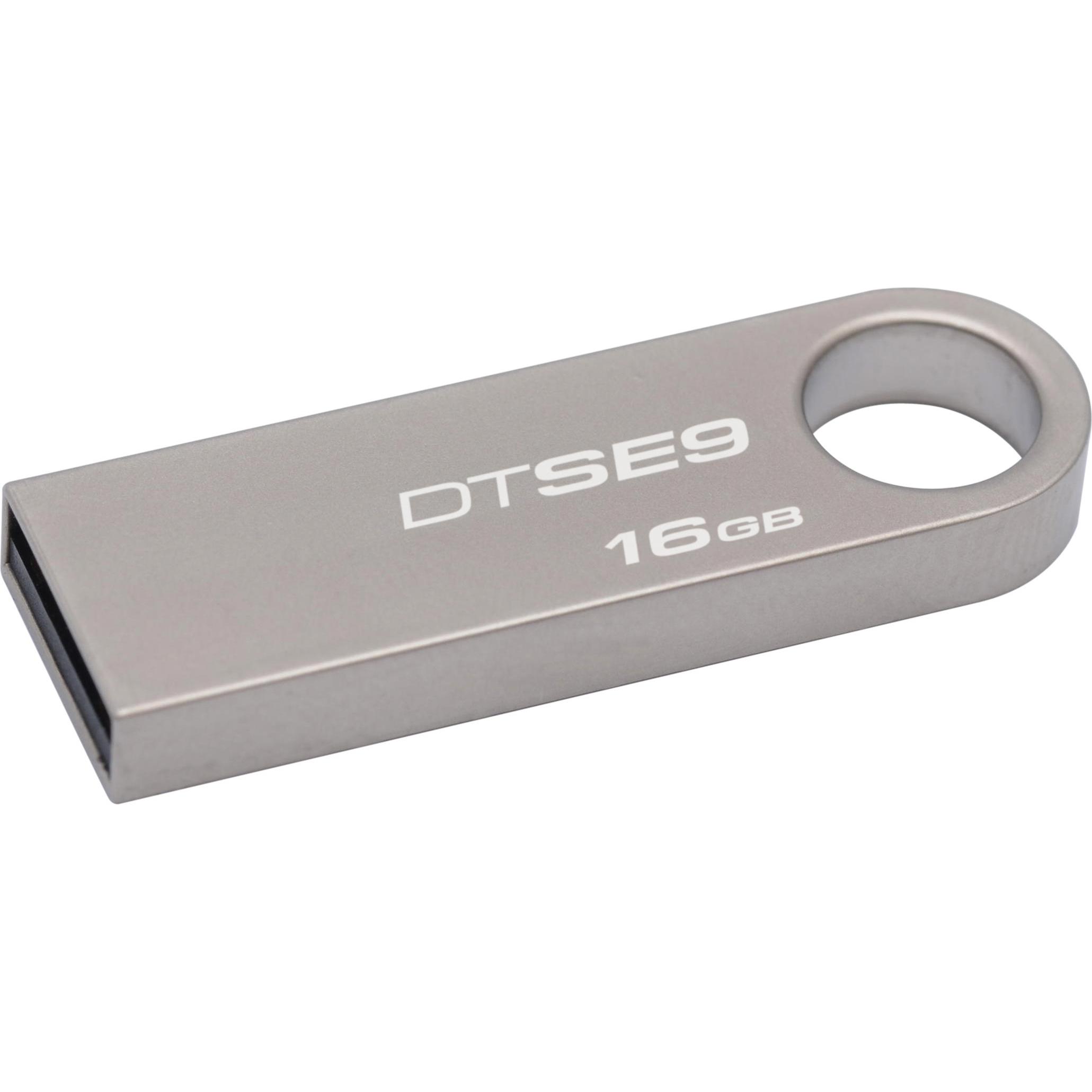 Kingston DataTraveler SE9 (16 GB), Chiavetta USB, Argento