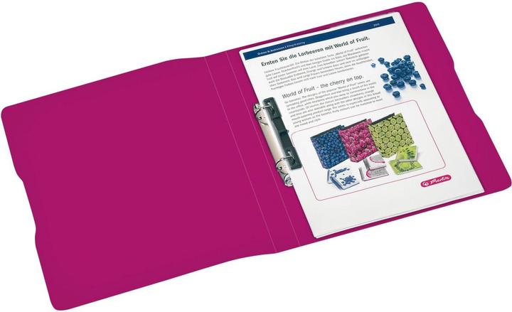 Actual product image Herlitz Ring binder PP 2R opaque berry (A4, 27 mm, 1 Piece)