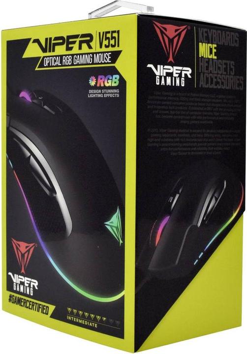 Actual product image Patriot Viper V551 mouse (Cable)