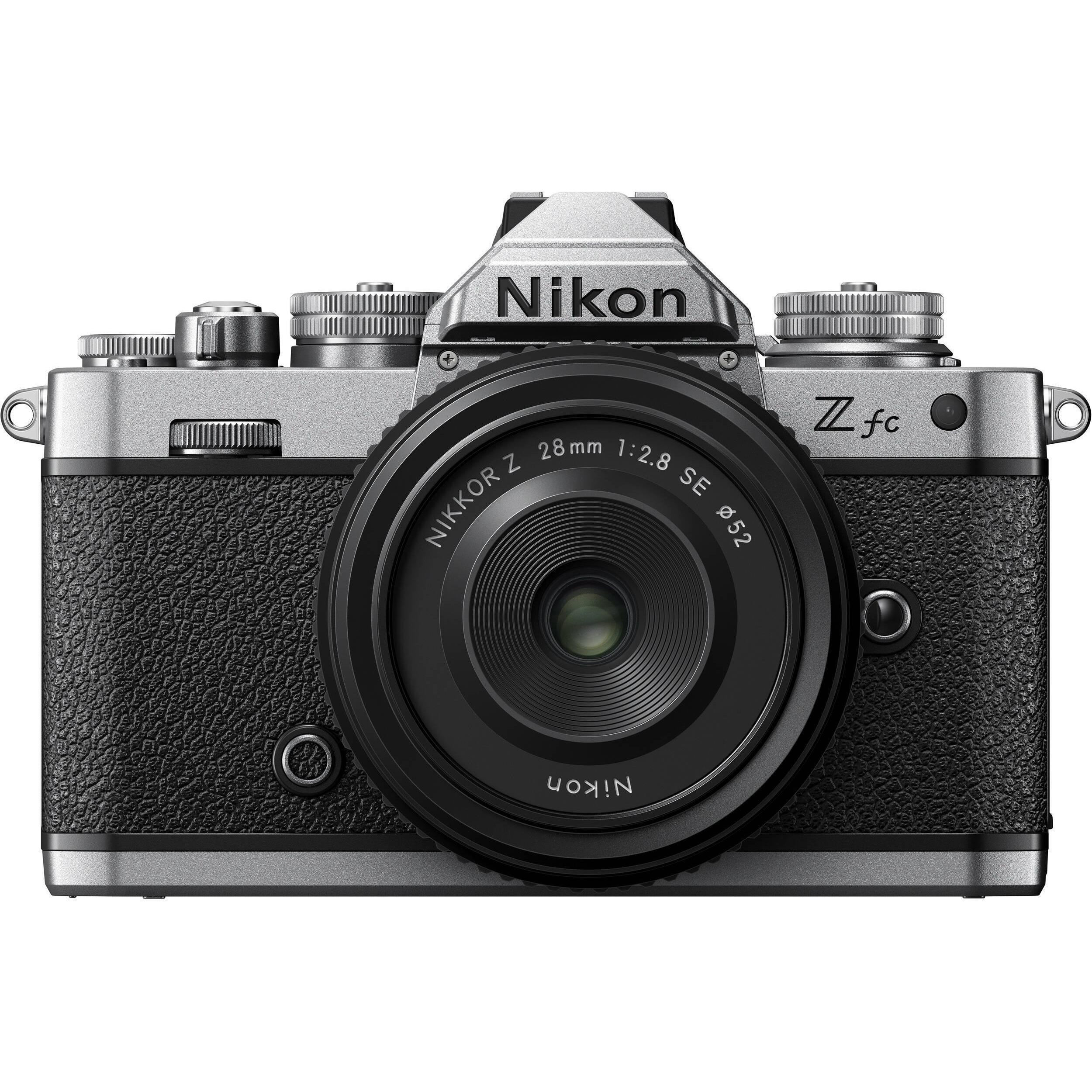 Nikon Z fc Kit (28 mm, 20.90 Mpx, DX), Kamera, Silber, Grau