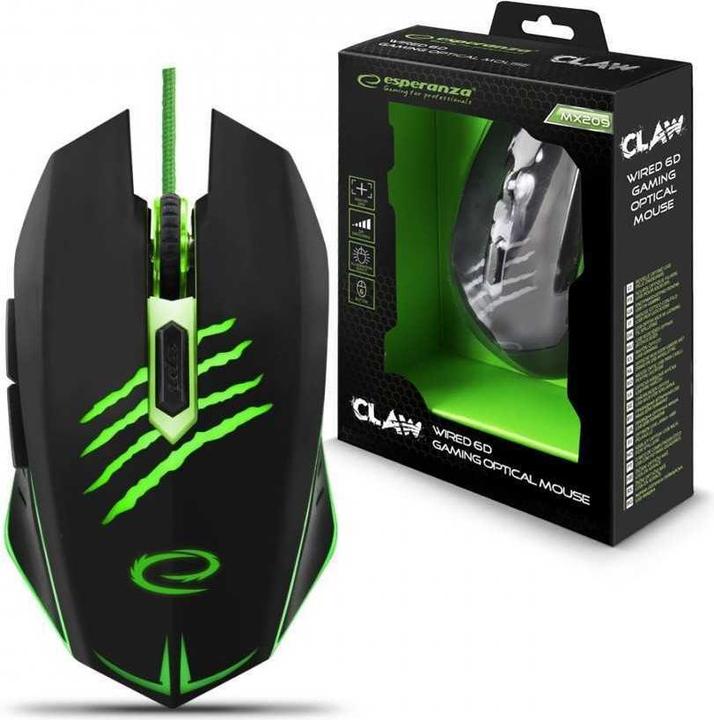 Immagine prodotto Esperanza EGM209G Mouse destro USB tipo A ottico 2400 DPI (Cablato)