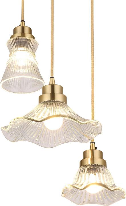 Actual product image Loberon Hängelampe Lunaras klar/antikmessing (E27)