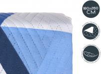 Actual product image Giftdecor Bedspread reversible bed 180x260 blue triangles (180 x 260 cm)
