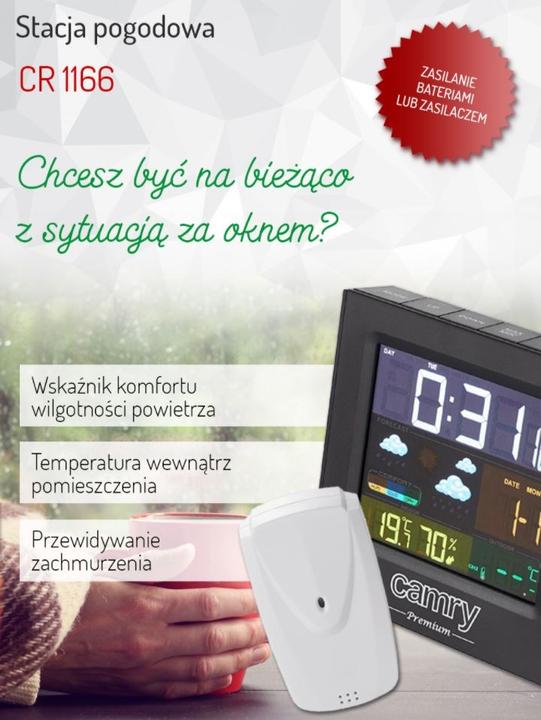 Immagine prodotto Camry CR 1166 Stazione meteorologica digitale AC/Batteria