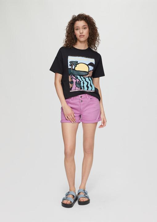 Produktbild S.Oliver T-Shirt Baumwoll-T-Shirt im Loose Fit mit Artwork-Print (XS)