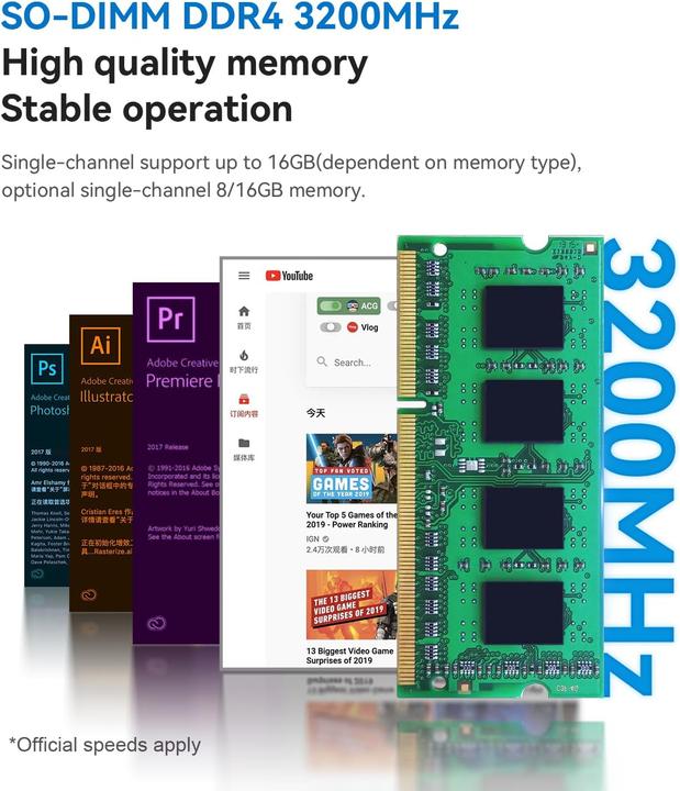 Produktbild Beelink Mini PC Mini S12 mit Intel N95 Prozessor, 12G DDR4 RAM