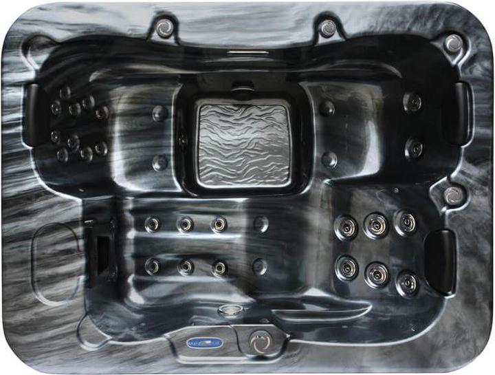 Image du produit Home Deluxe Jacuzzi d'extérieur BLACK PEARL, 27 jets de massage, éclairage, escalier et couverture thermique, 3 (3 Personnes)