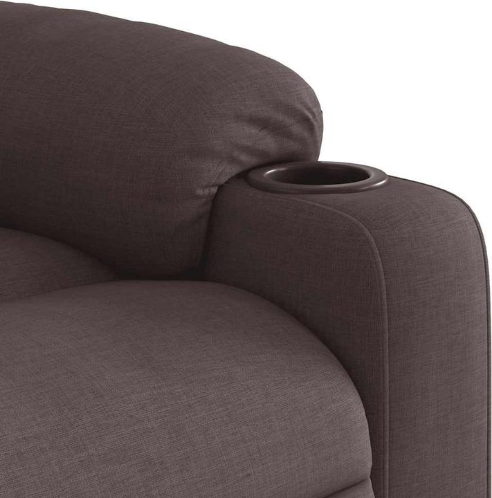 Image du produit vidaXL Fauteuil de massage avec fonction releveur Tissu marron foncé