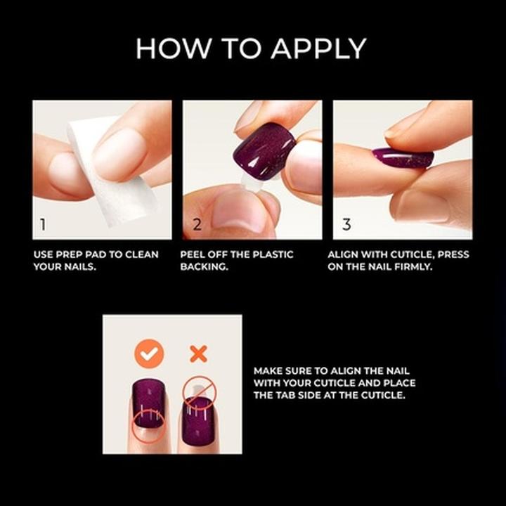 Actual product image KISS Glue-on nails ImPRESS Colour FX - Connection 30 pcs (Artificial nails, Connection)