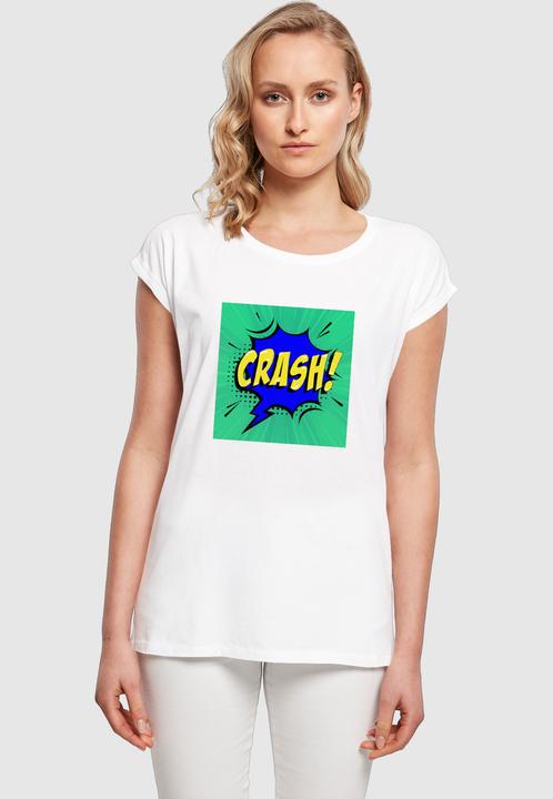Produktbild Merchcode Ladies CRASH Comic Extended Shoulder Tee - 112985 (S)