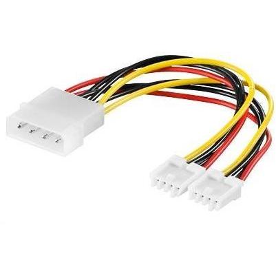 PremiumCord Cavo di alimentazione HDD, FDD 5,25""-2x3,5, Cavo di alimentazione