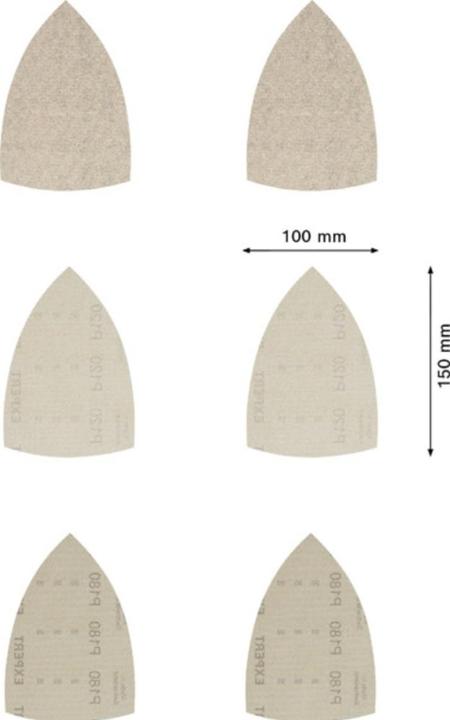 Image du produit Bosch Professional Zubehör EXPERT M480 Jeu de filets abrasifs, 100 x 150 mm, 10 pièces (120, 180, 80)