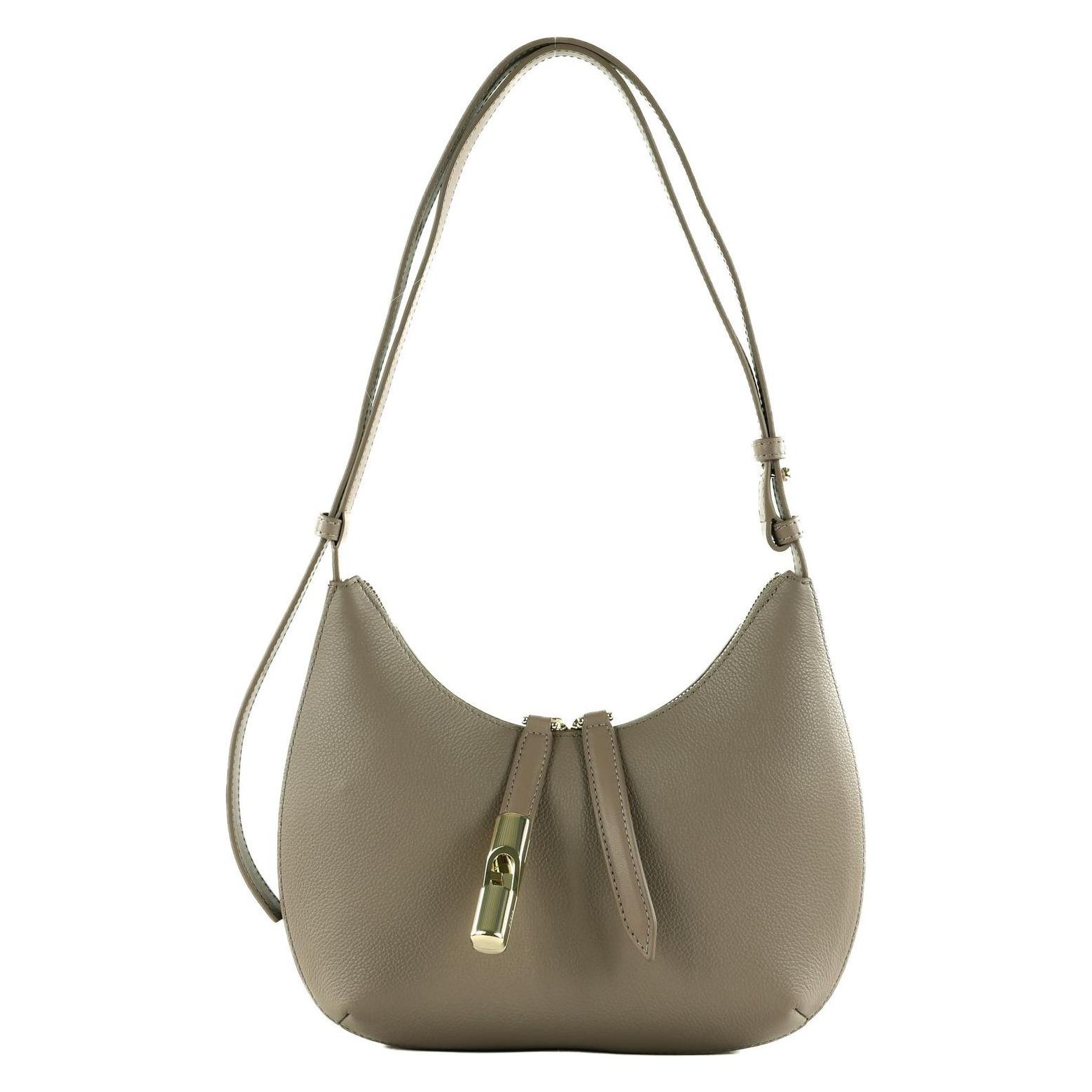 Furla, Damen, Handtasche, Goccia Shoulder Bag, Grau