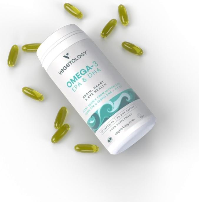 Produktbild Vegetology Opti3 Omega-3 EPA & DHA Kapseln (60 Stk., Kapseln, 300 g)