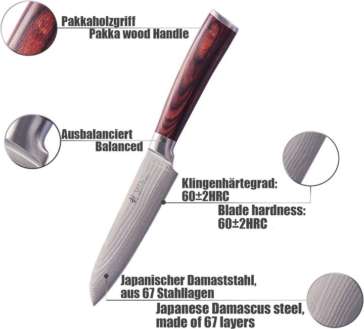 Actual product image Wakoli Damastmesser (12 cm)