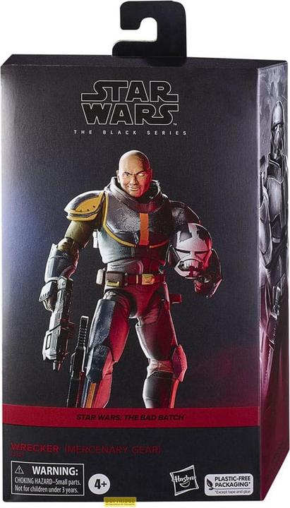 Actual product image Hasbro Star Wars: The Bad Batch Black Series figurine Wrecker (Mercenary Gear) 15 cm