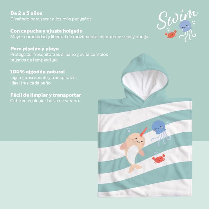 Image du produit Miniland Badeponcho & Bademäntel Badeponcho aus Baumwolle 65 x 65 cm - Oc (65 x 65 cm)