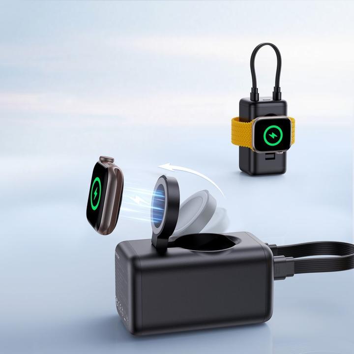 Actual product image Joyroom 5000 mAh Portable Charger for Mobile and Apple Watch - Black (5000 mAh, 18 W, 18.50 Wh)