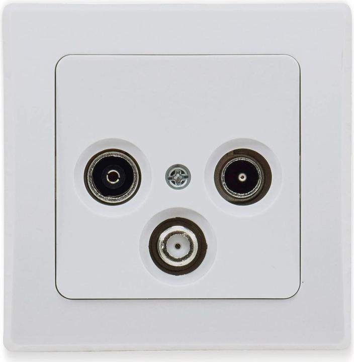 Produktbild Chilitec Antennendose 3-Loch, weiss