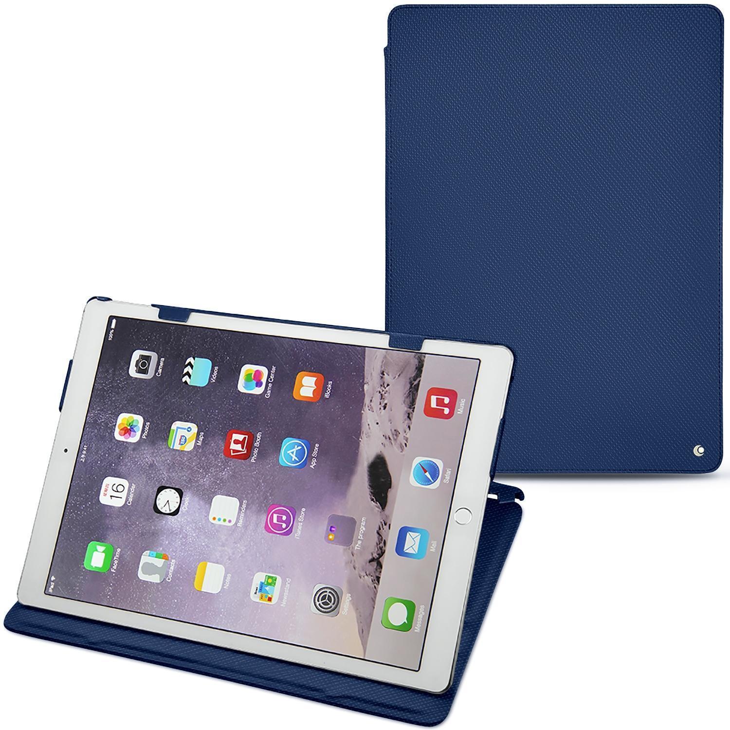 Noreve Lederschutzhülle horizontal (iPad Pro 12.9 2017 (2. Gen)), Tablet Hülle, Blau