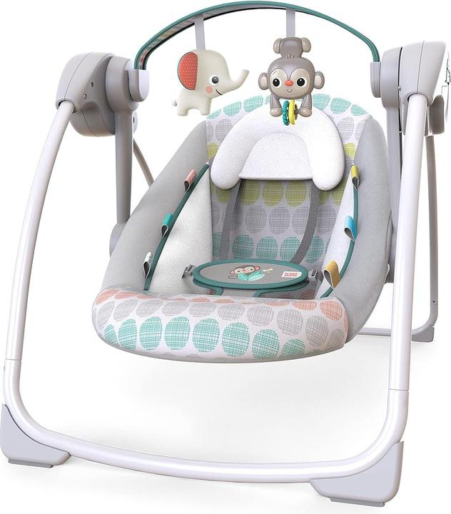 Produktbild Bright Starts Tragbare Schaukel - Elefant und Affe