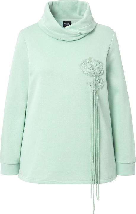 Produktbild Ulla Popken Sweatshirt, Blüten, Stehkragen, Langarm (56)
