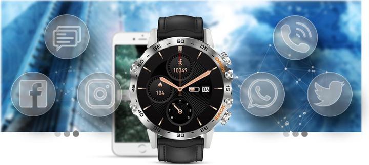 Produktbild Gravity SMARTWATCH MĘSKI GT9-6 - WYKONYWANIE POŁĄCZEŃ, CIŚNIENIOMIERZ (sg021f)