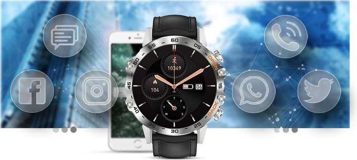 Actual product image Gravity SMARTWATCH MĘSKI GT9-6 - WYKONYWANIE POŁĄCZEŃ, CIŚNIENIOMIERZ (sg021f)
