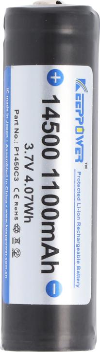 Keeppower Akku 14500 PCB geschützt P1450C3 (1 pcs., 14500, 1100 mAh)