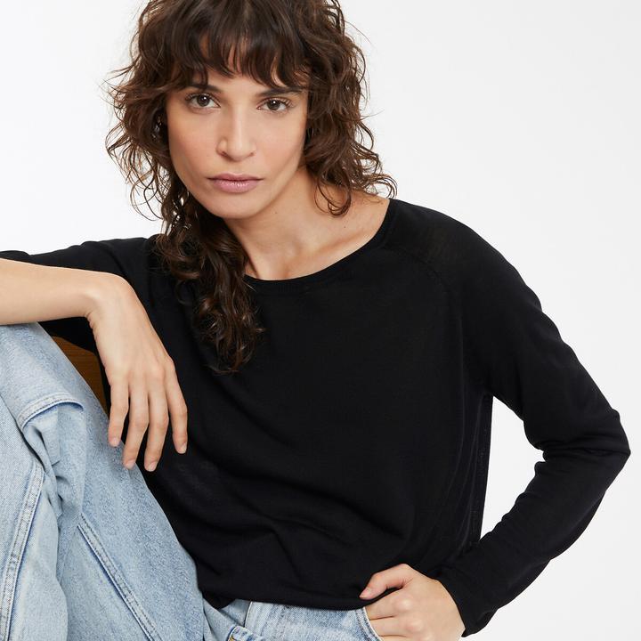 Immagine prodotto La Redoute Collections Pullover mit Rundhalsausschnitt aus Feinstrick (S)