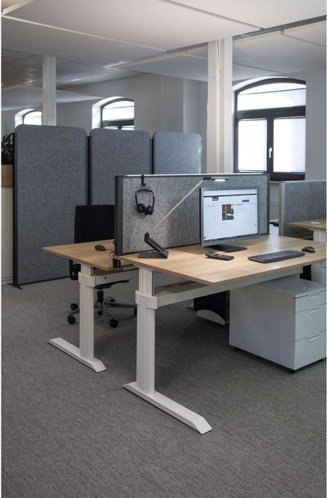 Immagine prodotto Maul MAULconnecto Uplight 120x50cm divisorio acustico da scrivania d.gr/an (120 x 51,5 cm)