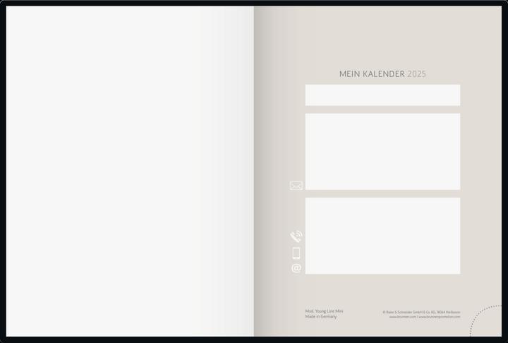 Actual product image rido/idé 7013607015 Pocket Calendar Young Line Mini (2025) 'Universe'| 2 pages = 1 week| A6| (A6, Hardcover, German)