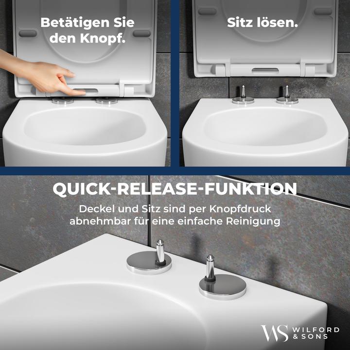 Produktbild Wilford & Sons Toilettensitz mit Soft-Close-Mechanismus (Rectangular Shape)
