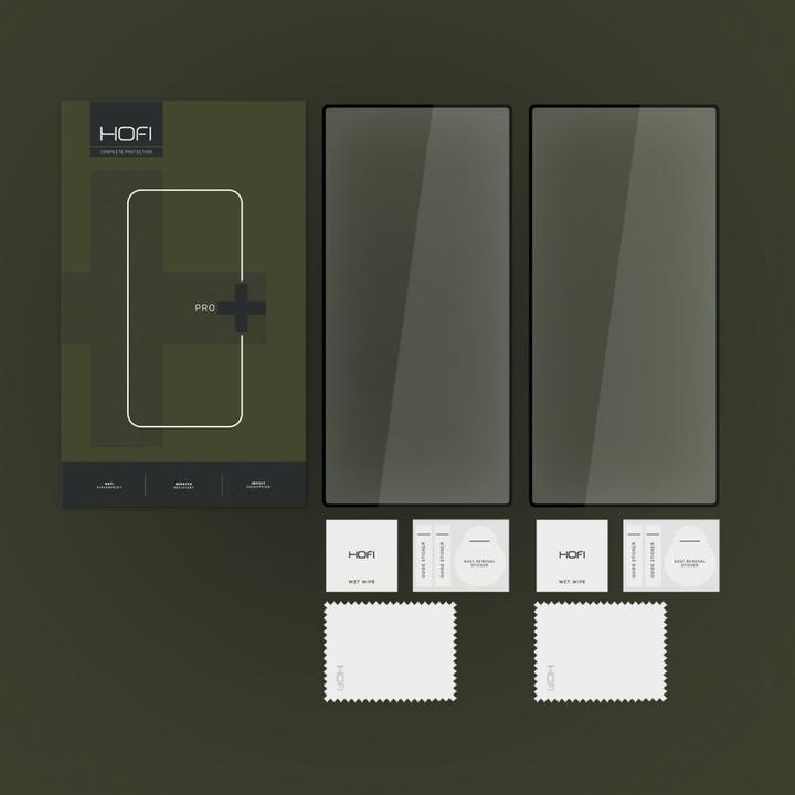 Actual product image Hofi Glass Pro+ armoured glass 2-pack Galaxy S24 Ultra Black (2 pcs., Samsung Galaxy S24 Ultra)