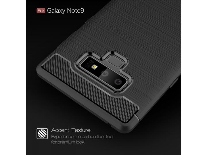 Actual product image Screenguard Samsung Galaxy Note9 Cover Carbon Brushed Soft TPU (Samsung Galaxy Note 9)