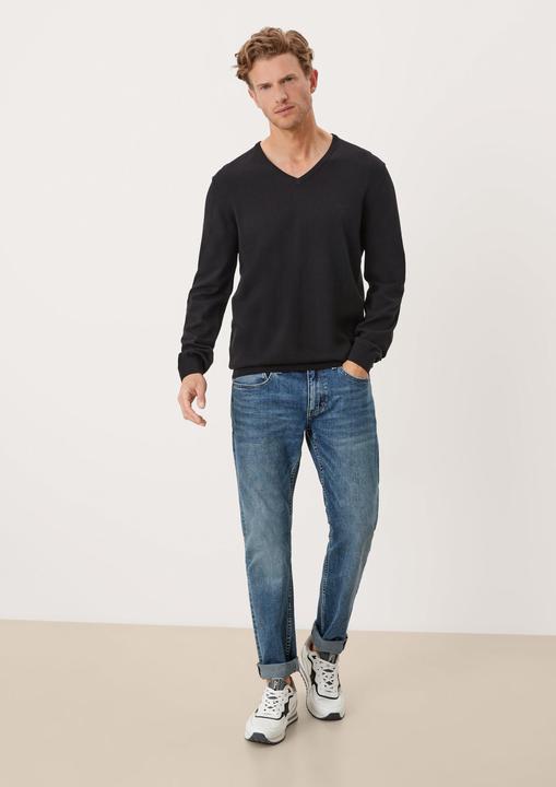 Produktbild s.Oliver Herren Pullover Baumwolle Basic Strickpullover V-Ausschnitt Farben (3XL)