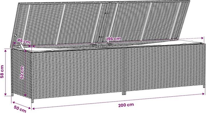 Actual product image vidaXL Gartentruhe 469L