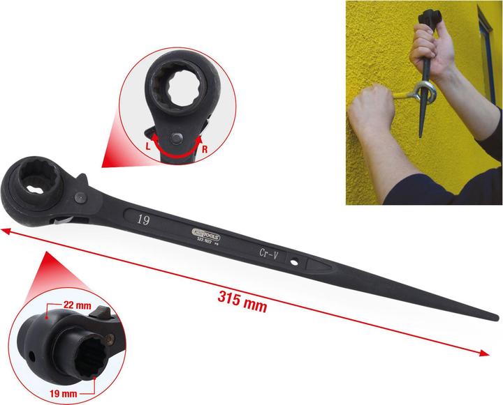 Image du produit KS Tools Clé d'échafaudage (22 mm)