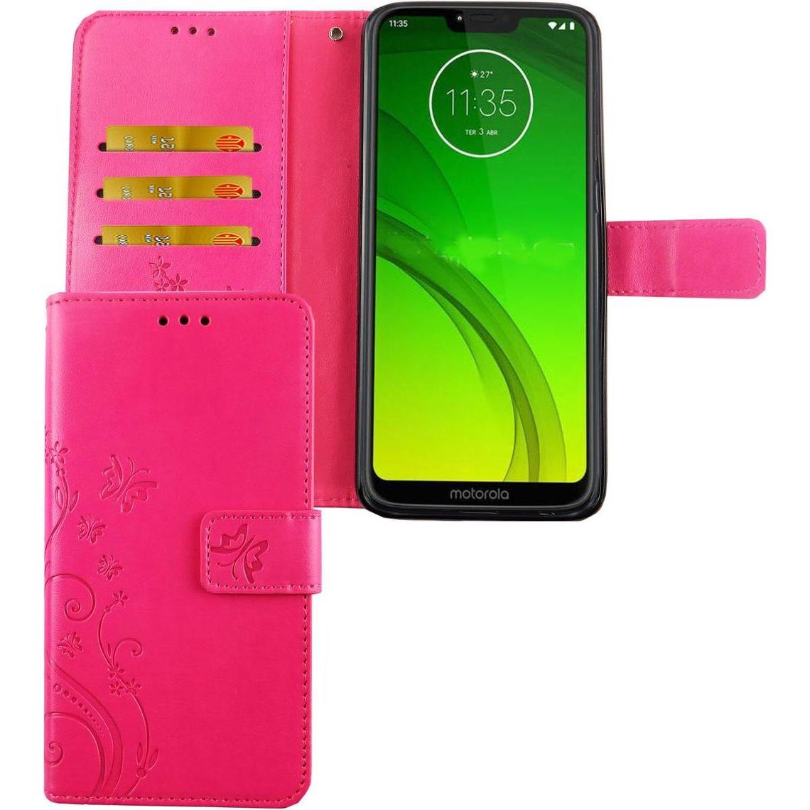Thumbnail - König Design Hülle Handy Schutz für Motorola Moto G7 Case Cover Tasche Wallet Etui Haynhülle (Motorola Moto G7), Smartph...